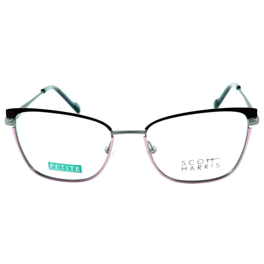Scott Harris SH800 Womens Metal Eyeglass Frame C1 Plum Lilac 49-16 W Case